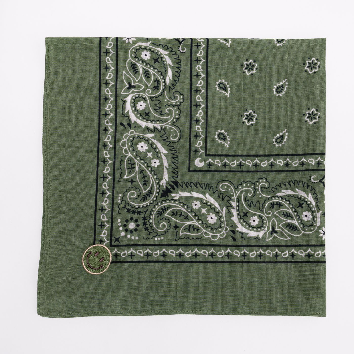 FAY BANDANA PAISLEY OLIJFGROEN