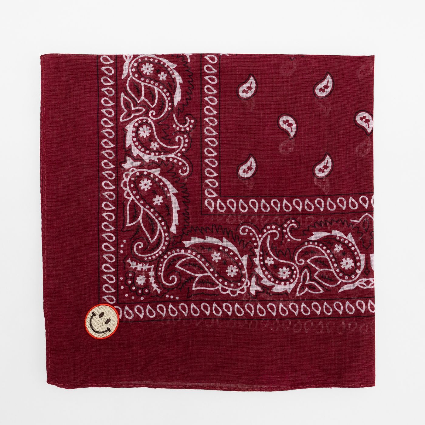 FAY BANDANA PAISLEY BORDEAUX ROOD