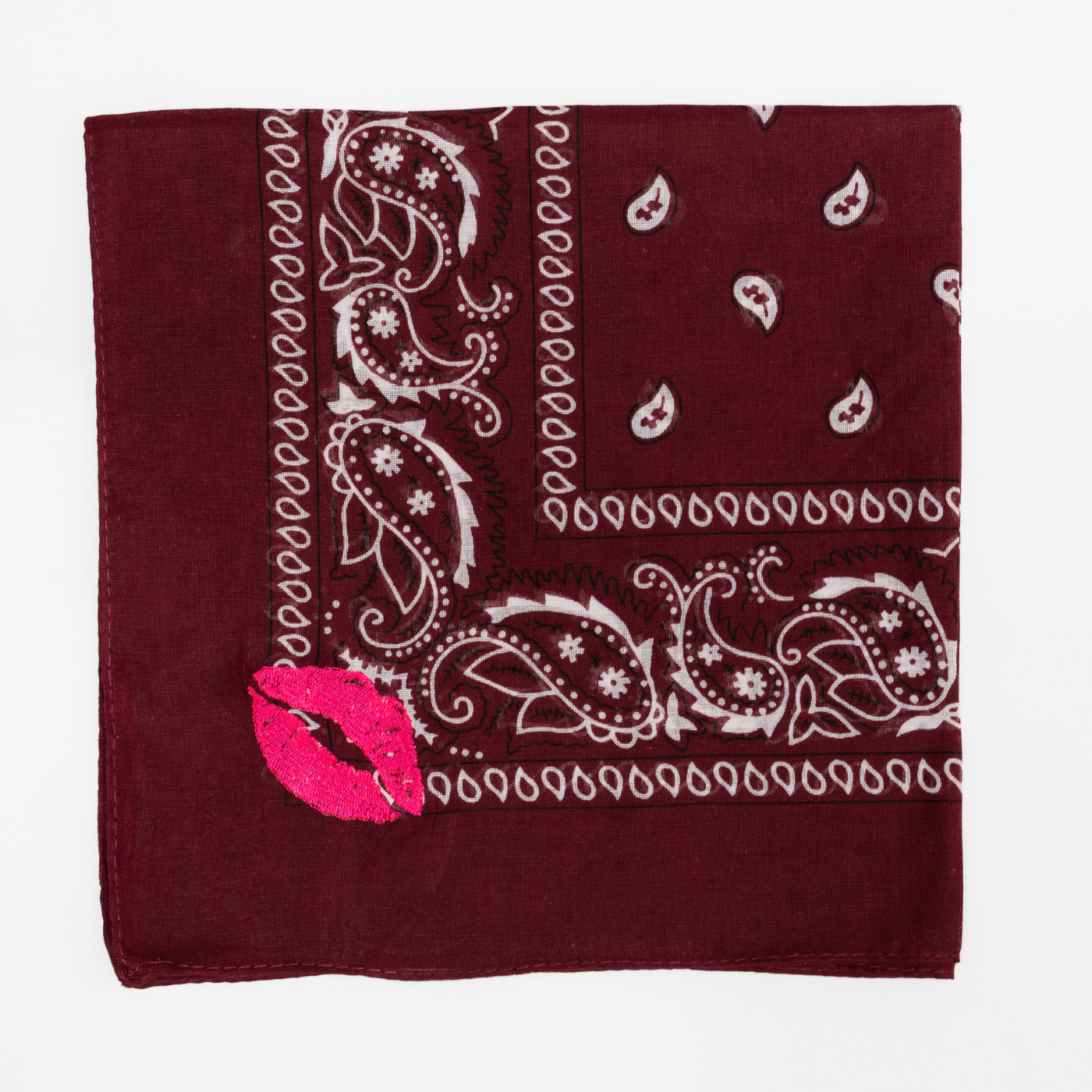 FAY BANDANA PAISLEY BORDEAUX ROOD KUSMOND