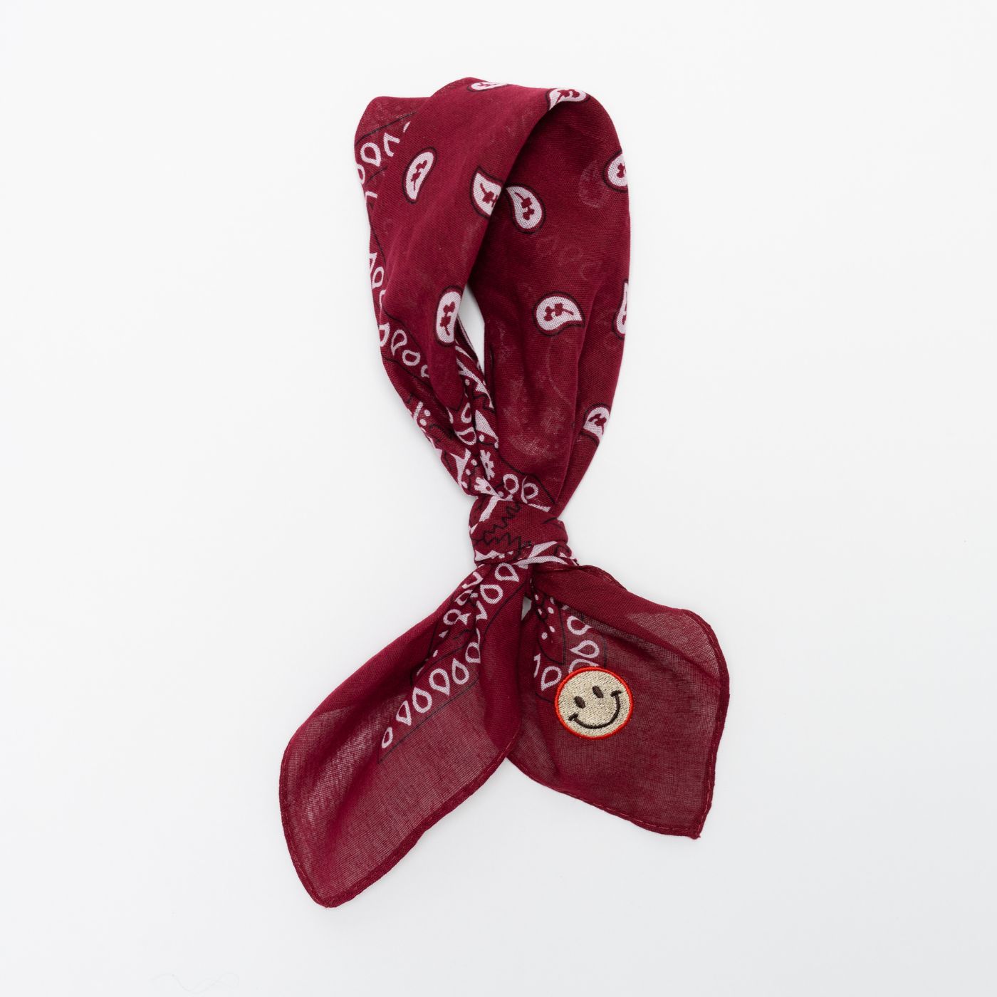 FAY BANDANA PAISLEY BORDEAUX ROOD