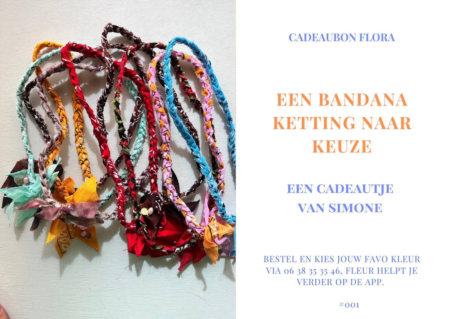 CADEAUBON BANDANA KETTING SIMONE MAASKANT