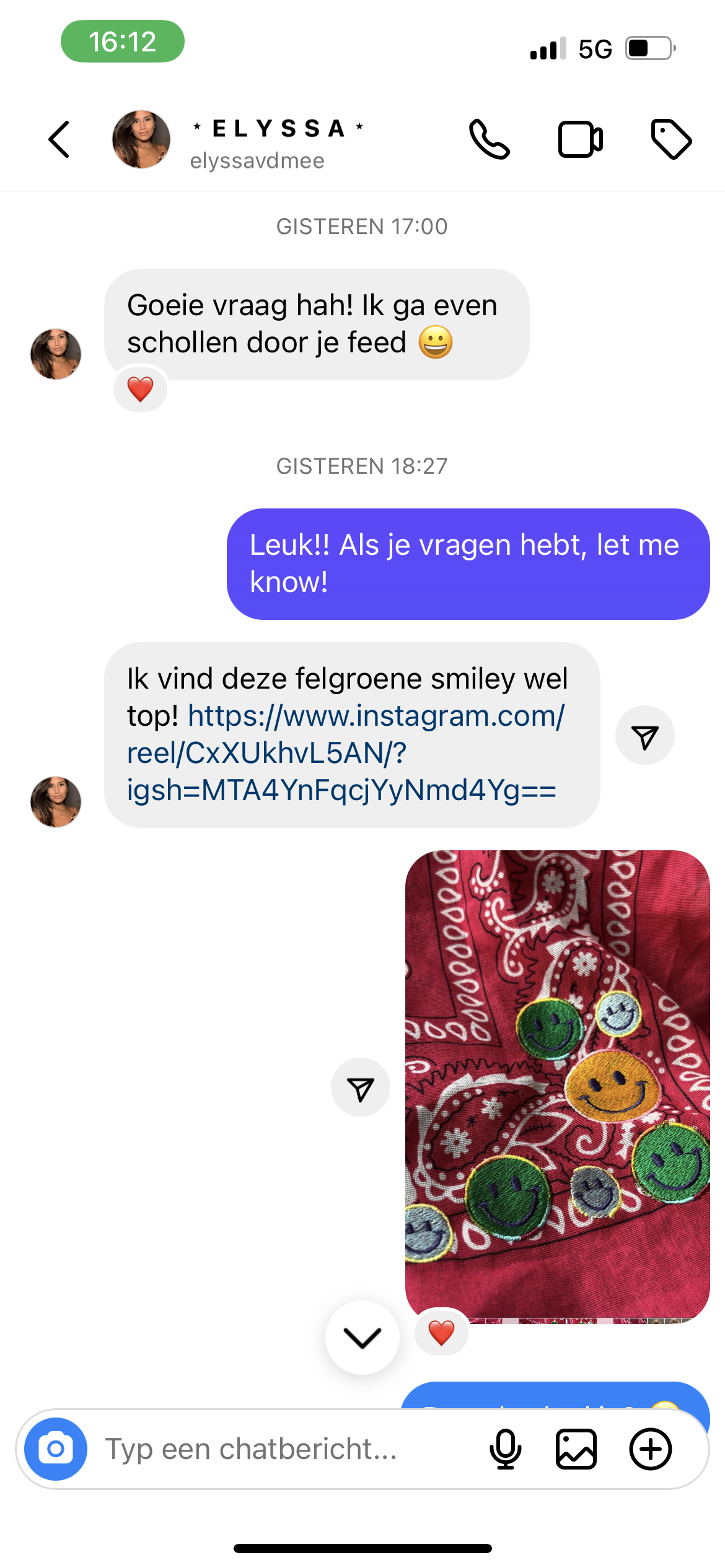 Geknoopte panter met groene smiley