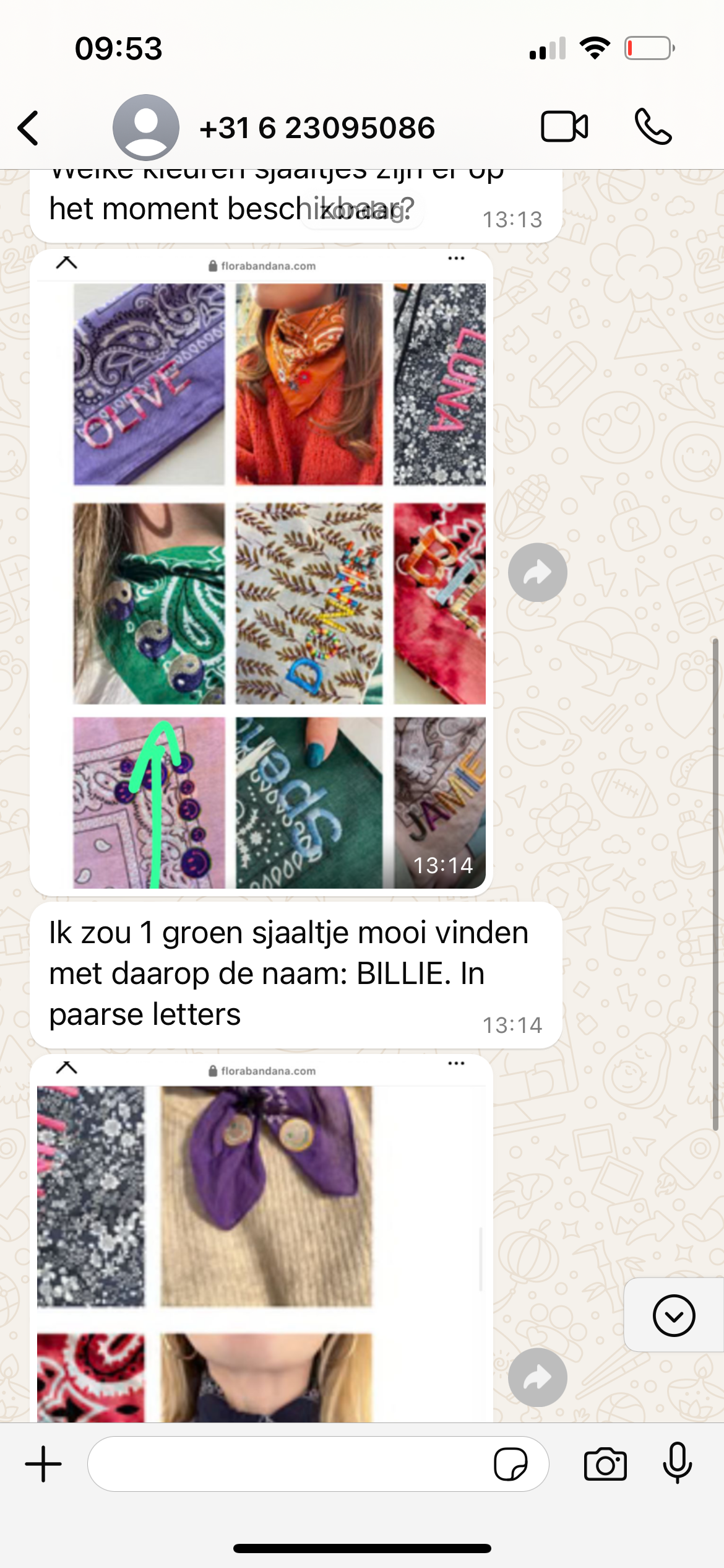 2 bandana’s met namen