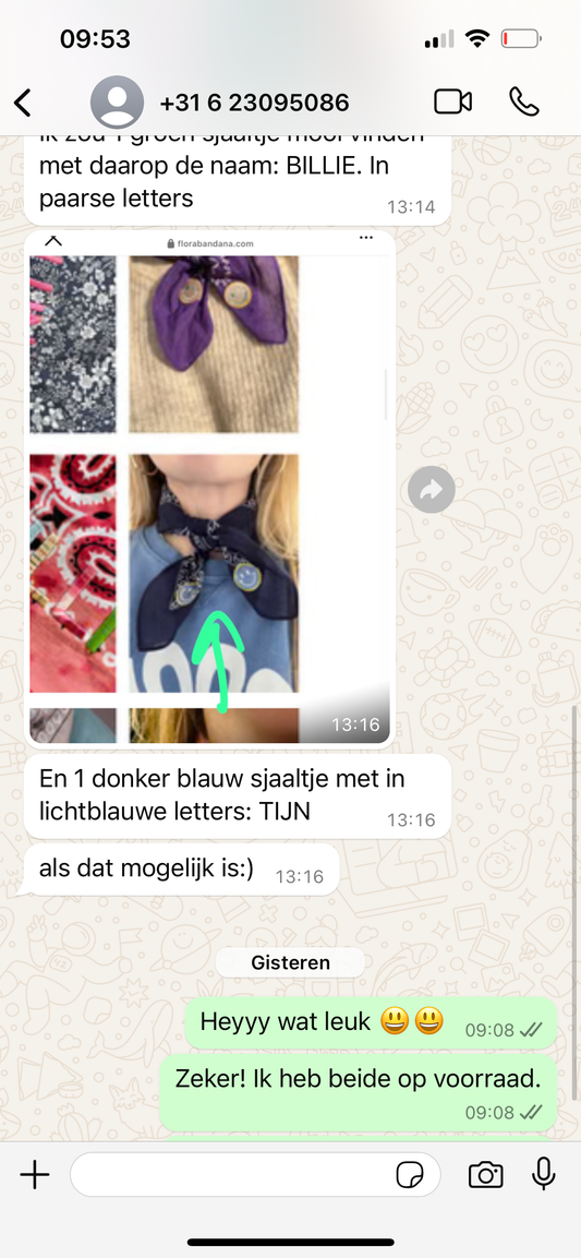 2 bandana’s met namen