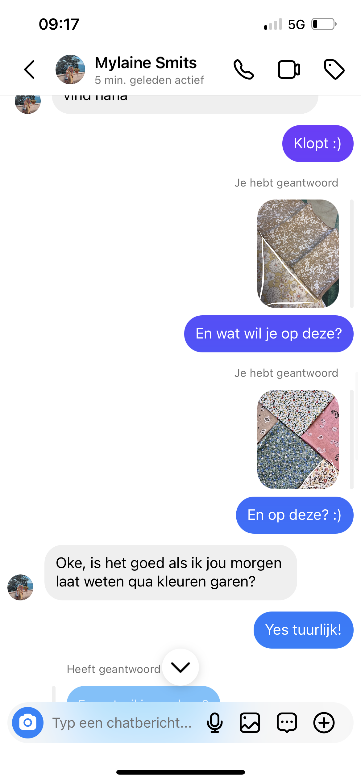 Bandana met naam 37,5 + bandana met 2 croissantjes 35 = 72,50 euro