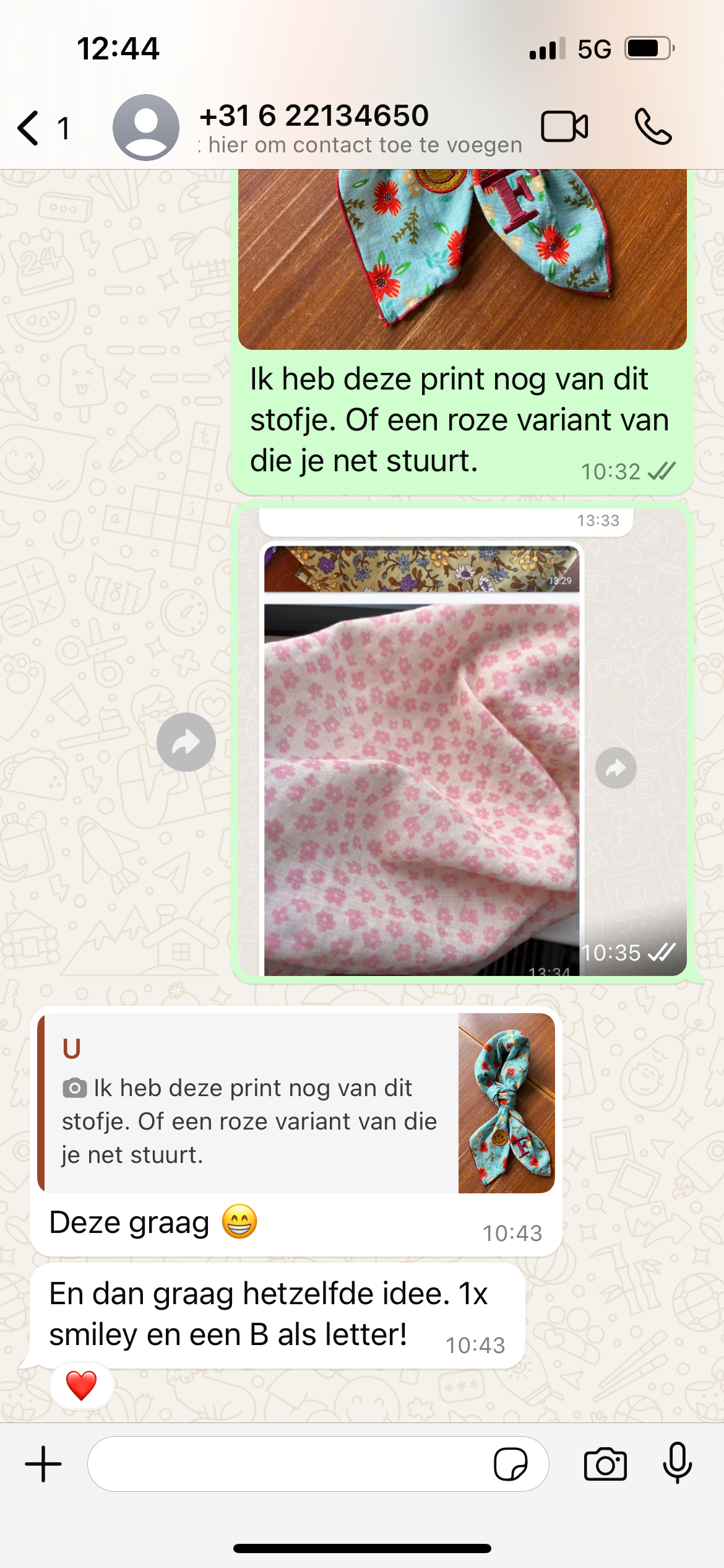 Bandana 35 euro inclusief verzendkosten